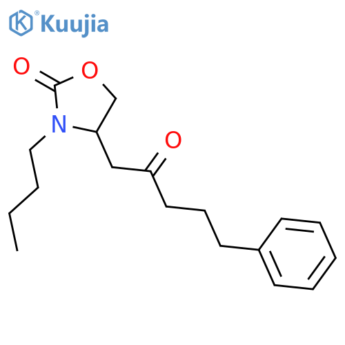 2-OXAZOLIDINONE, 3-BUTYL-4-(2-OXO-5-PHENYLPENTYL)- structure
