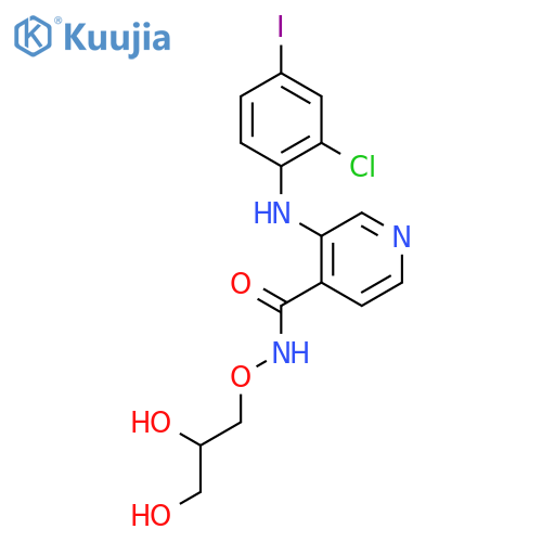 4-Pyridinecarboxamide,3-[(2-chloro-4-iodophenyl)amino]-N-[(2R)-2,3-dihydroxypropoxy]- structure