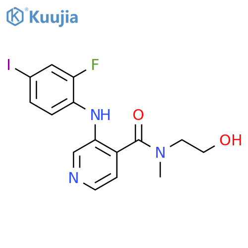 4-Pyridinecarboxamide,3-[(2-fluoro-4-iodophenyl)amino]-N-(2-hydroxyethyl)-N-methyl- structure
