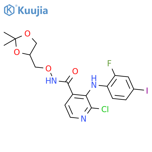 4-Pyridinecarboxamide,2-chloro-N-[(2,2-dimethyl-1,3-dioxolan-4-yl)methoxy]-3-[(2-fluoro-4-iodophenyl)amino]- structure