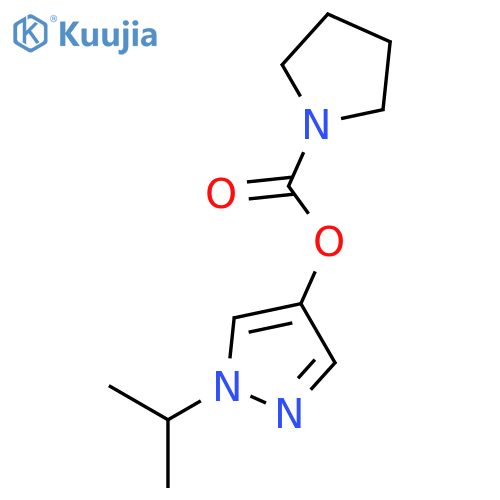 1-Pyrrolidinecarboxylic acid, 1-(1-methylethyl)-1H-pyrazol-4-yl ester structure