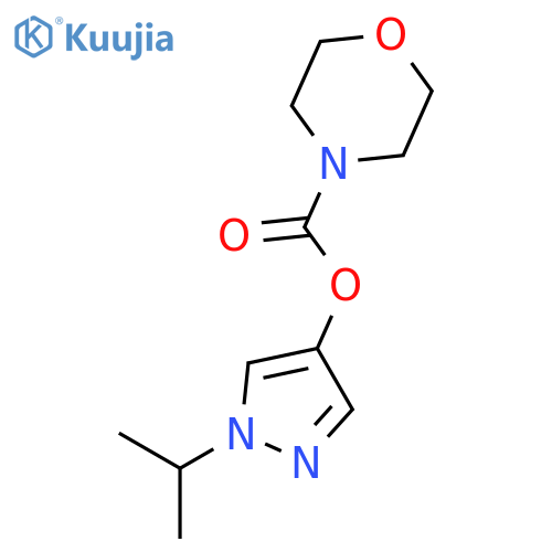 4-Morpholinecarboxylic acid, 1-(1-methylethyl)-1H-pyrazol-4-yl ester structure