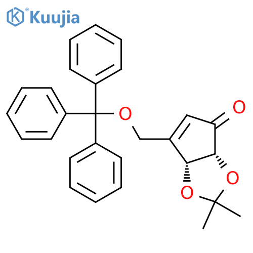 (3aR,6aR)-2,2-dimethyl-6-[(triphenylmethoxy)methyl]-2H,3aH,4H,6aH-cyclopenta[d][1,3]dioxol-4-one structure
