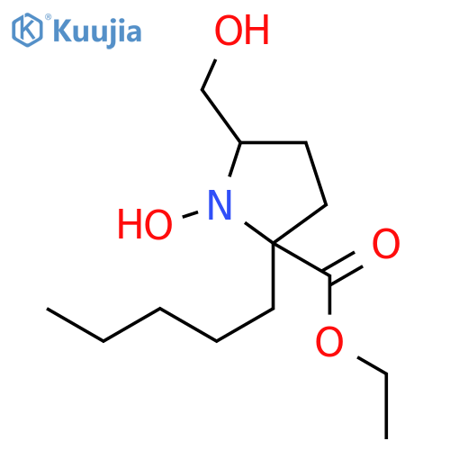 1-Pyrrolidinyloxy, 2-(ethoxycarbonyl)-5-(hydroxymethyl)-2-pentyl- structure