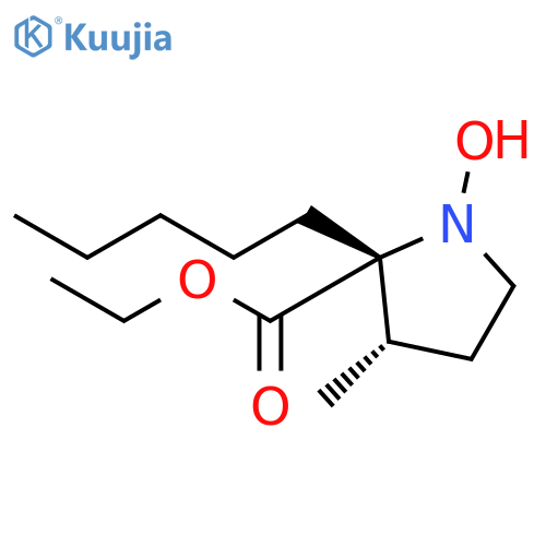 1-Pyrrolidinyloxy, 2-(ethoxycarbonyl)-3-methyl-2-pentyl-, (2R,3S)-rel- structure