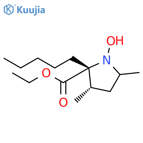 1-Pyrrolidinyloxy, 2-(ethoxycarbonyl)-3,5-dimethyl-2-pentyl-, (2R,3S)-rel- structure