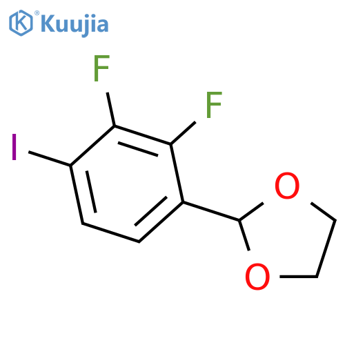1,3-Dioxolane, 2-(2,3-difluoro-4-iodophenyl)- structure