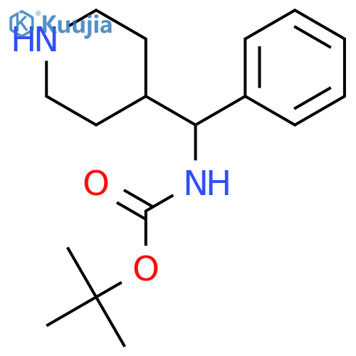 tert-butyl N-phenyl(piperidin-4-yl)methylcarbamate structure