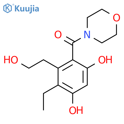 MORPHOLINE, 4-[3-ETHYL-4,6-DIHYDROXY-2-(2-HYDROXYETHYL)BENZOYL]- structure