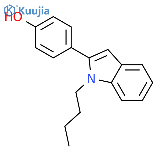 Phenol, 4-(1-butyl-1H-indol-2-yl)- structure