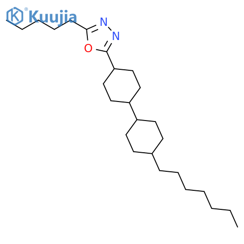1,3,4-Oxadiazole, 2-(4'-heptyl[1,1'-bicyclohexyl]-4-yl)-5-pentyl- structure