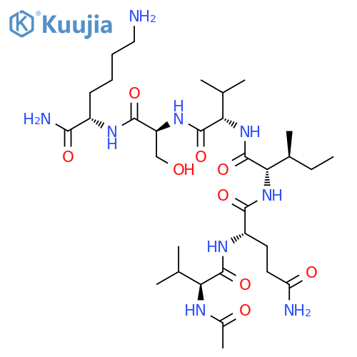 L-Lysinamide, N-acetyl-L-valyl-L-glutaminyl-L-isoleucyl-L-valyl-L-seryl- structure