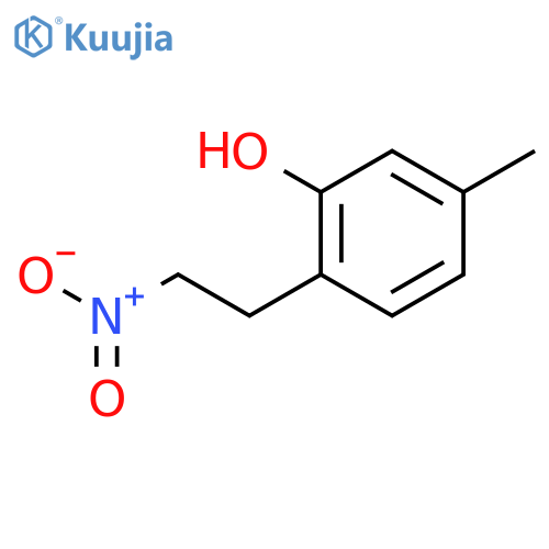 PHENOL, 5-METHYL-2-(2-NITROETHYL)- structure