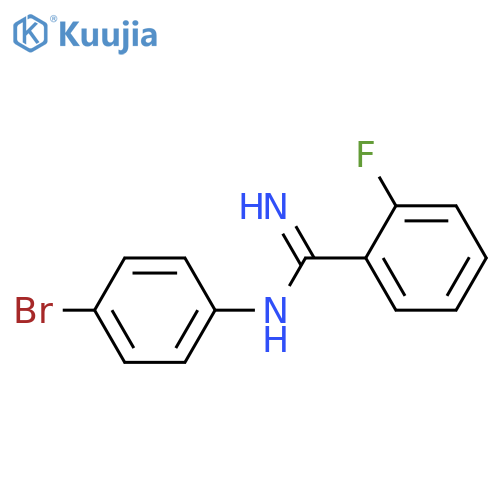 BENZENECARBOXIMIDAMIDE, N-(4-BROMOPHENYL)-2-FLUORO- structure