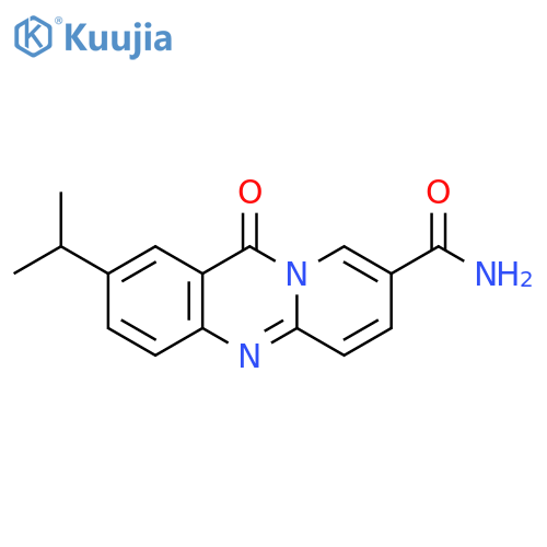 11H-Pyrido[2,1-b]quinazoline-8-carboxamide, 2-(1-methylethyl)-11-oxo- structure
