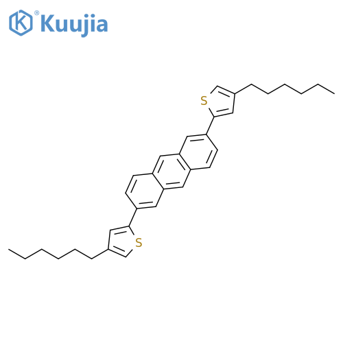 Thiophene, 2,2'-(2,6-anthracenediyl)bis[4-hexyl- structure