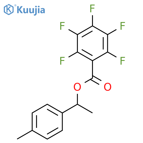 Benzoic acid, pentafluoro-, 1-(4-methylphenyl)ethyl ester structure