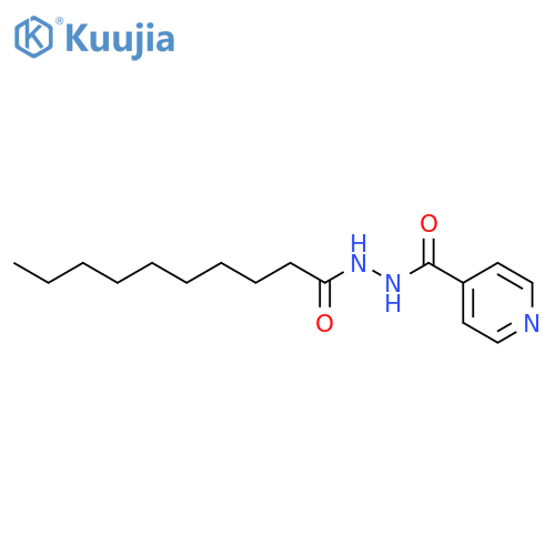 4-Pyridinecarboxylic acid, 2-(1-oxodecyl)hydrazide structure