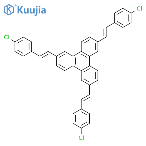 TRIPHENYLENE, 2,6,10-TRIS[(1E)-2-(4-CHLOROPHENYL)ETHENYL]- structure