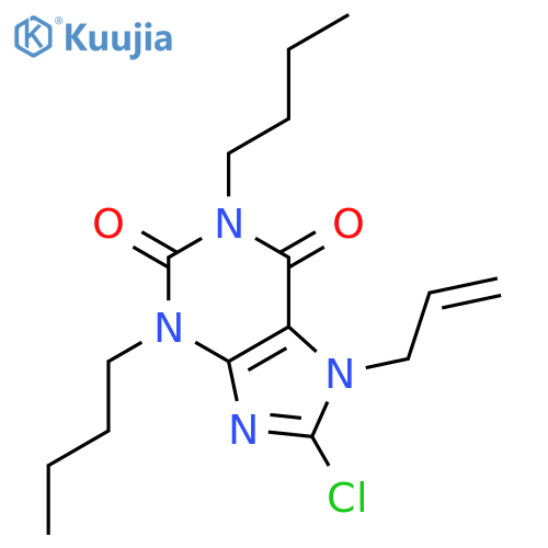1H-PURINE-2,6-DIONE, 1,3-DIBUTYL-8-CHLORO-3,7-DIHYDRO-7-(2-PROPENYL)- structure