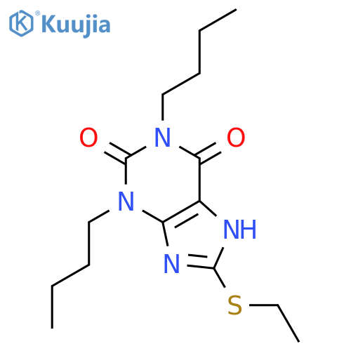 1H-PURINE-2,6-DIONE, 1,3-DIBUTYL-8-(ETHYLTHIO)-3,7-DIHYDRO- structure