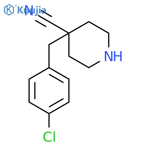 4-PIPERIDINECARBONITRILE, 4-[(4-CHLOROPHENYL)METHYL]- structure