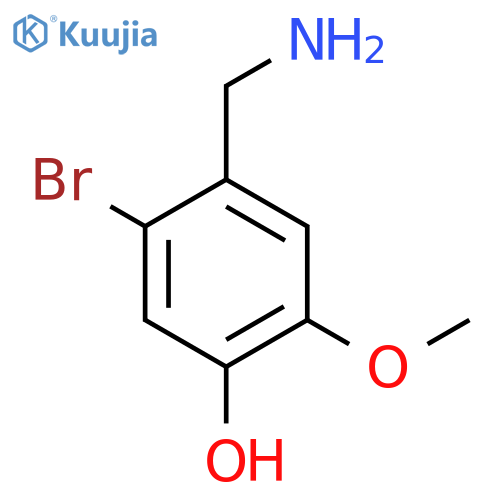 4-(Aminomethyl)-5-bromo-2-methoxyphenol structure