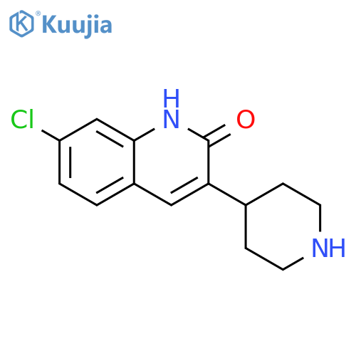 2(1H)-Quinolinone,7-chloro-3-(4-piperidinyl)- structure
