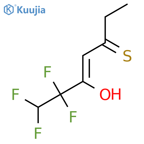 4-heptene-3-thione,6,6,7,7-tetrafluoro-5-hydroxy- structure