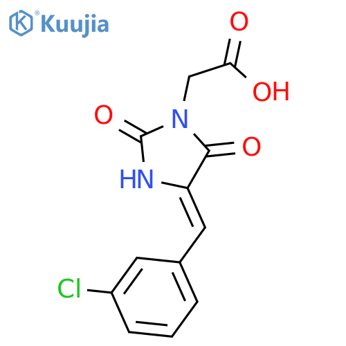 1-IMIDAZOLIDINEACETIC ACID, 4-[(3-CHLOROPHENYL)METHYLENE]-2,5-DIOXO- structure