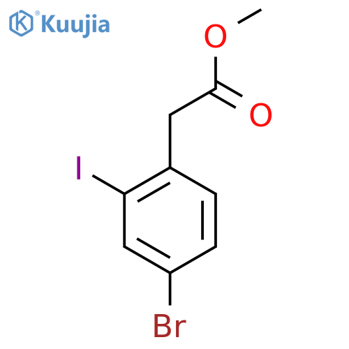 methyl 2-(4-bromo-2-iodophenyl)acetate structure