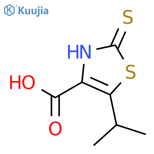 4-Thiazolecarboxylic acid, 2,3-dihydro-5-(1-methylethyl)-2-thioxo- structure