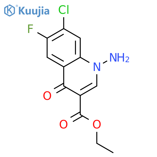 3-Quinolinecarboxylicacid, 1-amino-7-chloro-6-fluoro-1,4-dihydro-4-oxo-, ethyl ester structure