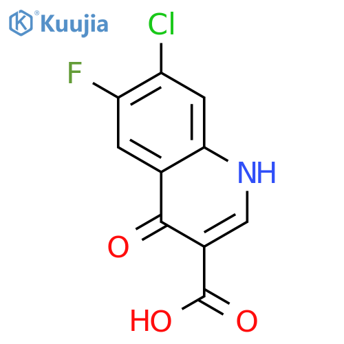 7-chloro-6-fluoro-4-oxo-1,4-dihydroquinoline-3-carboxylic acid structure