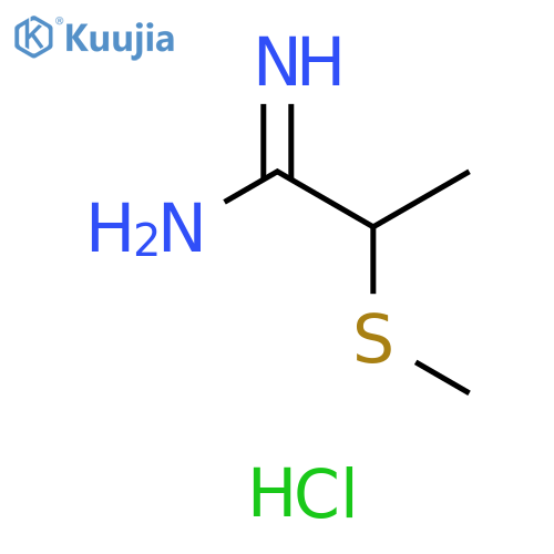 Propanimidamide, 2-(methylthio)-, monohydrochloride structure