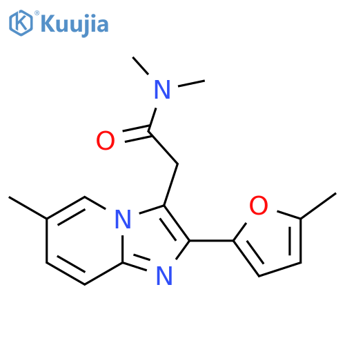 Imidazo(1,2-a)pyridine-3-acetamide, N,N,6-trimethyl-2-(5-methyl-2-furanyl)- structure