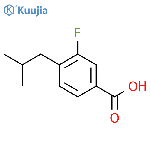 Benzoic acid, 3-fluoro-4-(2-methylpropyl)- structure