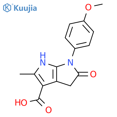Pyrrolo[2,3-b]pyrrole-3-carboxylic acid,1,4,5,6-tetrahydro-6-(4-methoxyphenyl)-2-methyl-5-oxo- structure