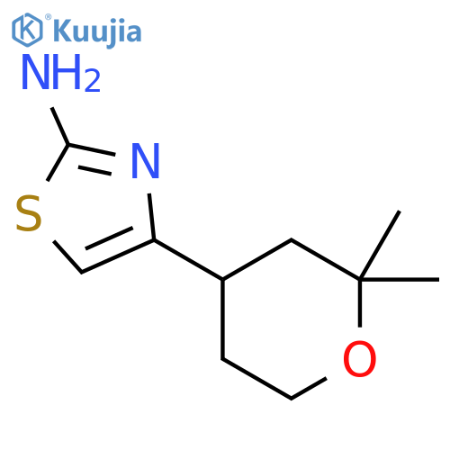 2-Thiazolamine, 4-(tetrahydro-2,2-dimethyl-2H-pyran-4-yl)- structure