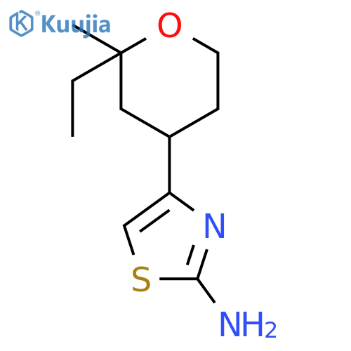 2-Thiazolamine, 4-(2-ethyltetrahydro-2-methyl-2H-pyran-4-yl)- structure