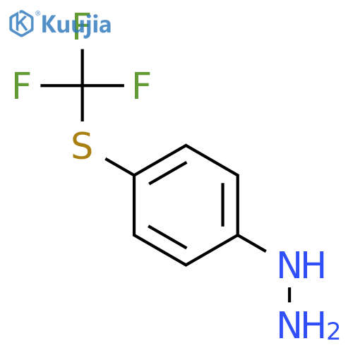 {4-(trifluoromethyl)sulfanylphenyl}hydrazine structure