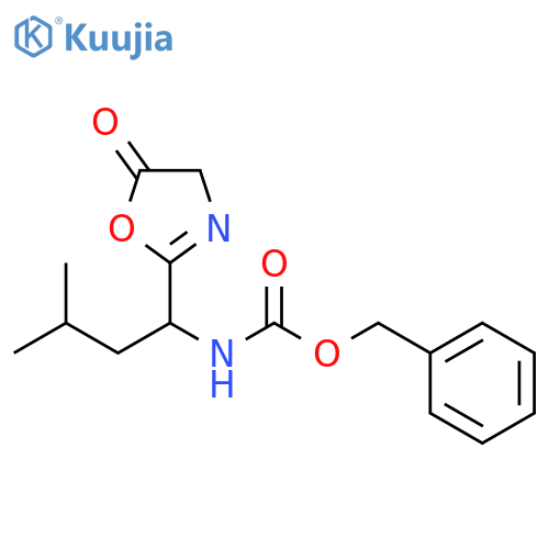 Carbamic acid, [1-(4,5-dihydro-5-oxo-2-oxazolyl)-3-methylbutyl]-,phenylmethyl ester structure