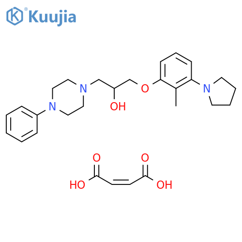 1-Piperazineethanol, α-[[2-methyl-3-(1-pyrrolidinyl)phenoxy]methyl]-4-phenyl-, (2Z)-2-butenedioate (salt) (9CI) structure