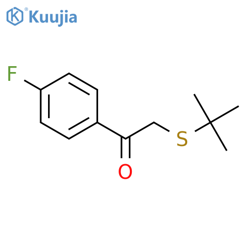 Ethanone, 2-[(1,1-dimethylethyl)thio]-1-(4-fluorophenyl)- structure