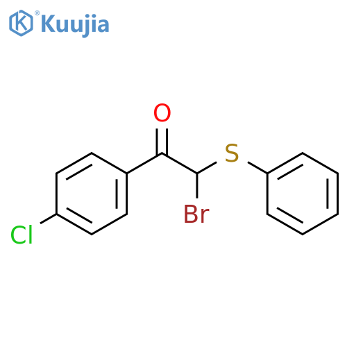Ethanone, 2-bromo-1-(4-chlorophenyl)-2-(phenylthio)- structure