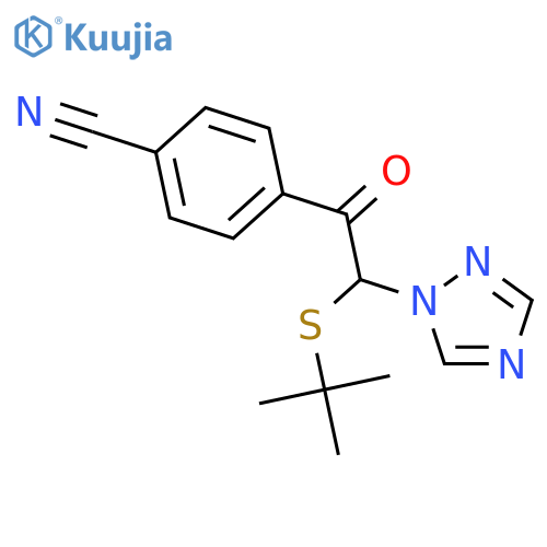 Benzonitrile, 4-[[(1,1-dimethylethyl)thio]-1H-1,2,4-triazol-1-ylacetyl]- structure