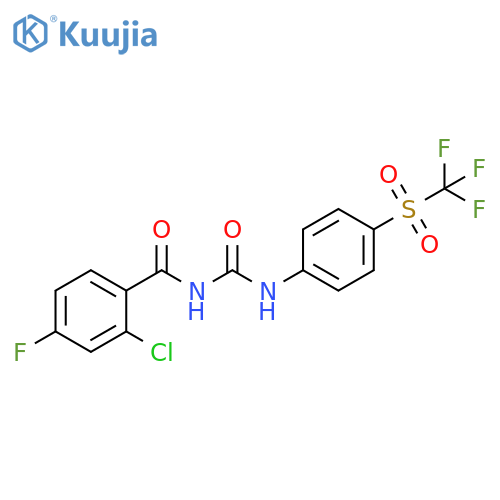 Benzamide, 2-chloro-4-fluoro-N-[[[4-[(trifluoromethyl)sulfonyl]phenyl]amino]carbonyl]- structure
