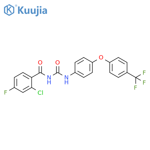 Benzamide,2-chloro-4-fluoro-N-[[[4-[4-(trifluoromethyl)phenoxy]phenyl]amino]carbonyl]- structure