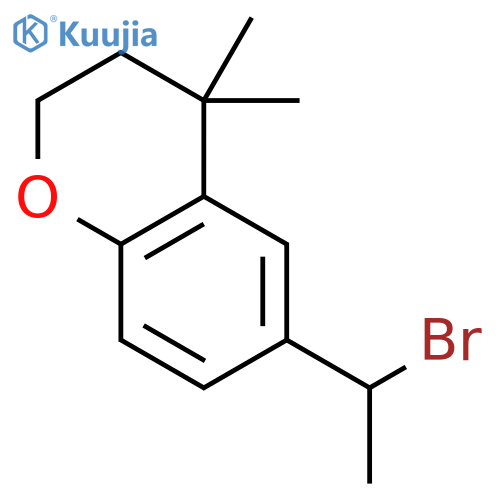 2H-1-Benzopyran, 6-(1-bromoethyl)-3,4-dihydro-4,4-dimethyl- structure