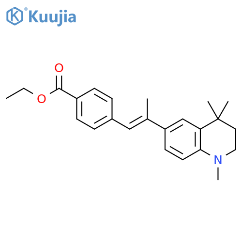Benzoic acid,4-[2-(1,2,3,4-tetrahydro-1,4,4-trimethyl-6-quinolinyl)-1-propenyl]-, ethylester, (E)- structure